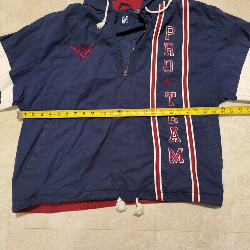 VTG 90s Gap Mens Pro Team 6-2‎ 1/4 Zip Pullover Hooded Jacket Size XL - Picture 6 of 11